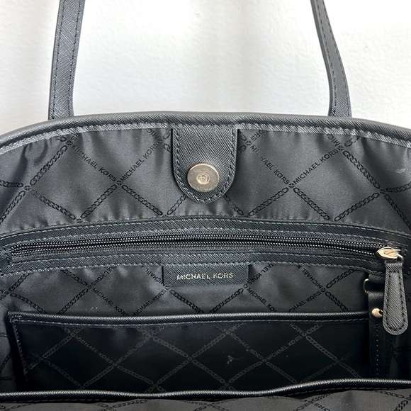 Michael Kors Women's Eva large Top Zip Tote in Black - Picture 7 of 7